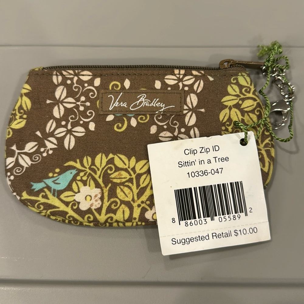 Vera Bradley NWT Clip Zip ID Sittin’ in a Tree ID pouch